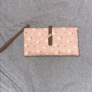Floral Pink Wristlet Wallet